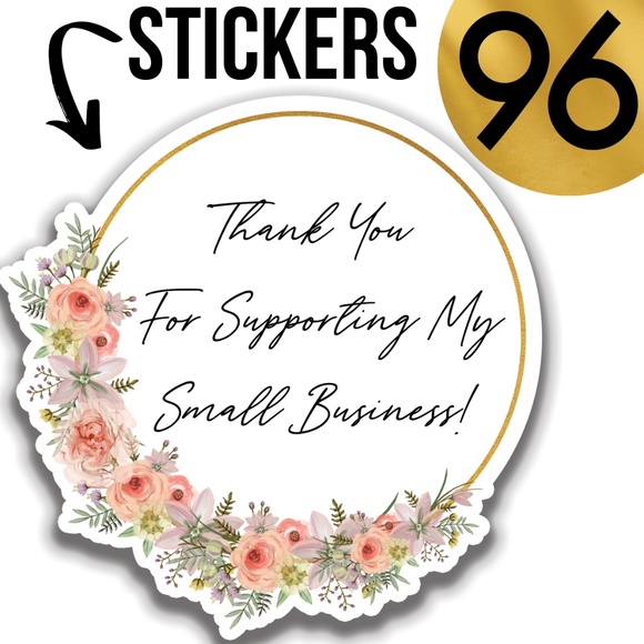 Other - 96 Posh Packaging Sticker Labels 2" Round Poshmark